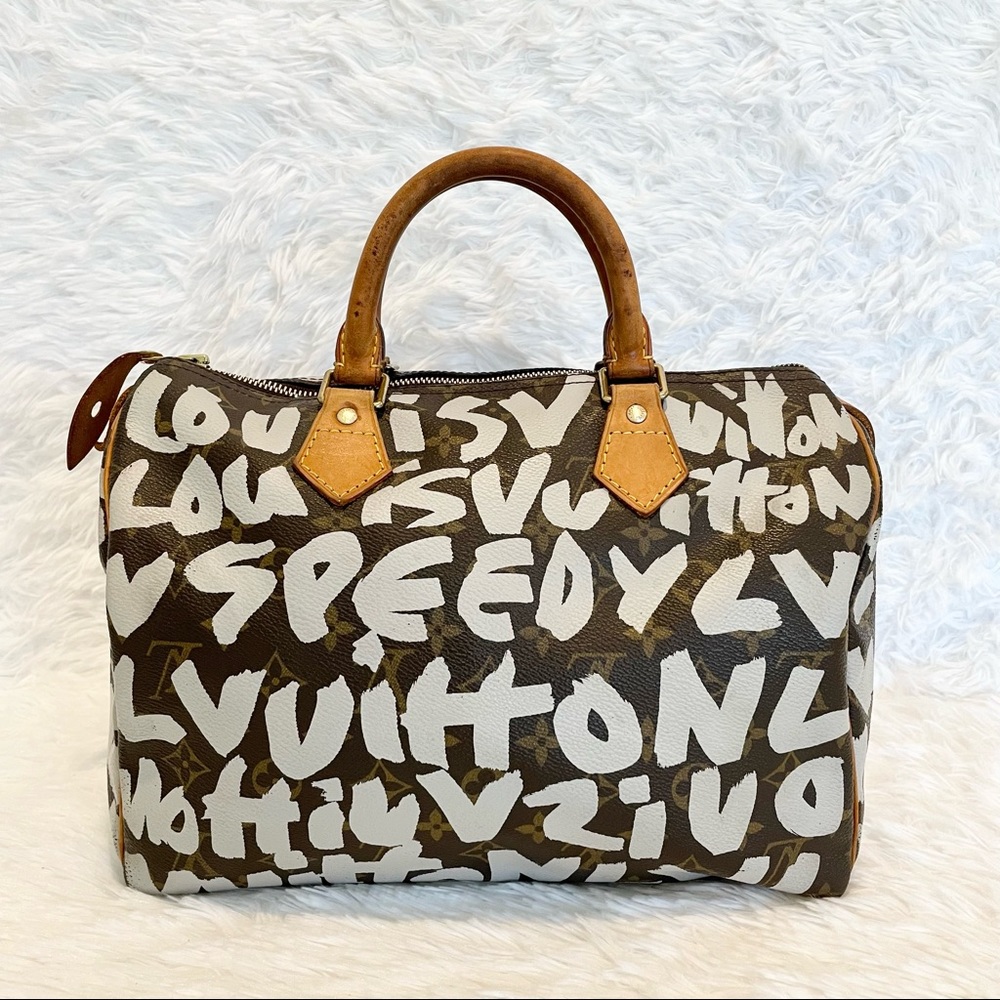 (SOLD) Louis Vuitton Speedy 30 White Graffiti Limited Edition